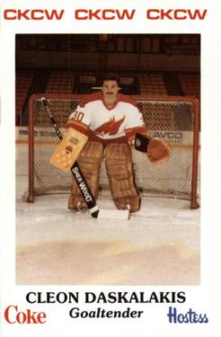 1985-86 Moncton Golden Flames (AHL) Police #14 Cleon Daskalakis Front