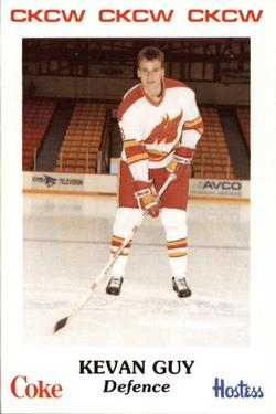 1985-86 Moncton Golden Flames (AHL) Police #16 Kevan Guy Front