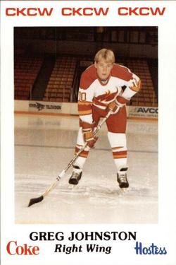 1985-86 Moncton Golden Flames (AHL) Police #19 Greg Johnston Front