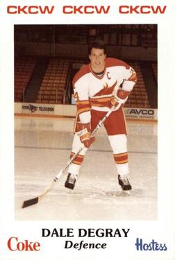 1985-86 Moncton Golden Flames (AHL) Police #20 Dale DeGray Front