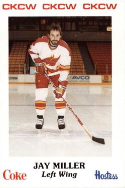 1985-86 Moncton Golden Flames (AHL) Police #23 Jay Miller Front