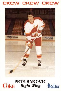 1985-86 Moncton Golden Flames (AHL) Police #27 Peter Bakovic Front