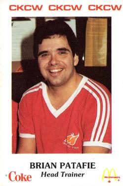 1986-87 Moncton Golden Flames (AHL) Police #6 Brian Patafie Front