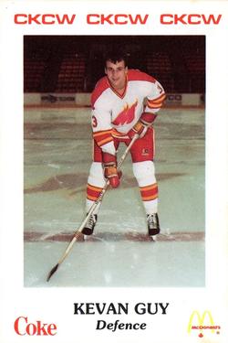 1986-87 Moncton Golden Flames (AHL) Police #10 Kevan Guy Front