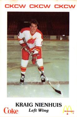 1986-87 Moncton Golden Flames (AHL) Police #11 Kraig Nienhuis Front