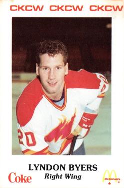 1986-87 Moncton Golden Flames (AHL) Police #19 Lyndon Byers Front