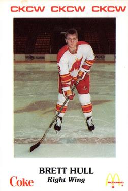 1986-87 Moncton Golden Flames (AHL) Police #20 Brett Hull Front