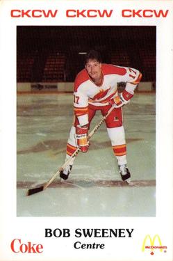 1986-87 Moncton Golden Flames (AHL) Police #21 Bob Sweeney Front