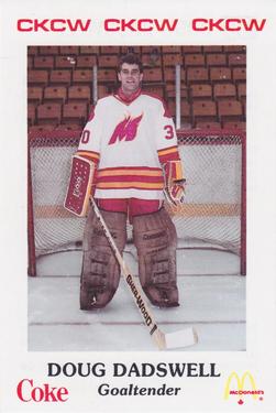 1986-87 Moncton Golden Flames (AHL) Police #3 Doug Dadswell Front