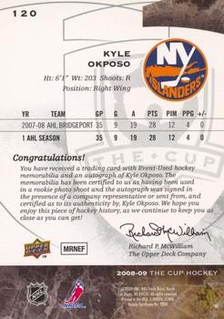 2008-09 Upper Deck The Cup #120 Kyle Okposo Back
