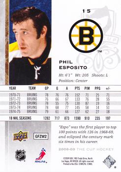 2008-09 Upper Deck The Cup #15 Phil Esposito Back