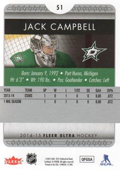 2014-15 Ultra #51 Jack Campbell Back