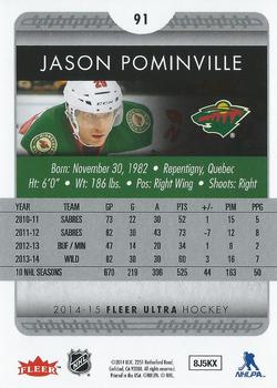2014-15 Ultra #91 Jason Pominville Back