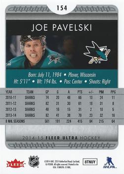 2014-15 Ultra #154 Joe Pavelski Back