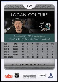 2014-15 Ultra #159 Logan Couture Back