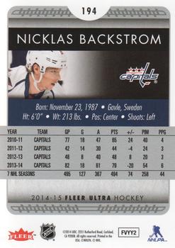 2014-15 Ultra #194 Nicklas Backstrom Back