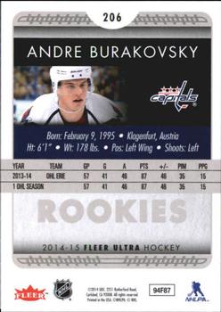 2014-15 Ultra #RR206 Andre Burakovsky Back