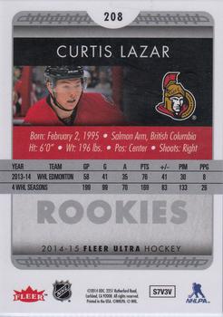 2014-15 Ultra #RR208 Curtis Lazar  Back