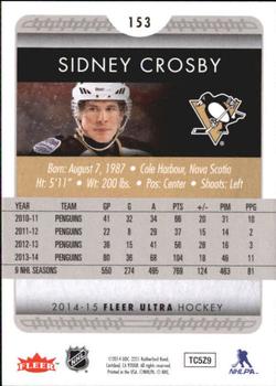 2014-15 Ultra #153b Sidney Crosby Back