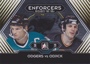 2013-14 In The Game Decades 1990s - Gold #185 Jeff Odgers / Gino Odjick Front