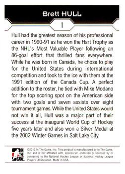 2013-14 In The Game Decades 1990s - Gold #1 Brett Hull Back