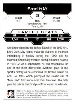2013-14 In The Game Decades 1990s - Gold #36 Brad May Back