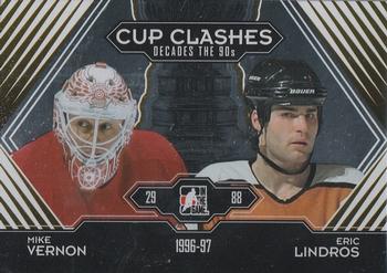 2013-14 In The Game Decades 1990s - Gold #198 Mike Vernon / Eric Lindros Front