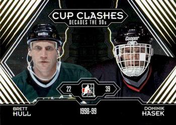2013-14 In The Game Decades 1990s - Gold #200 Brett Hull / Dominik Hasek Front