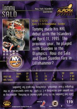 1998-99 Pacific Aurora #119 Tommy Salo Back