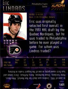 1998-99 Pacific Aurora #141 Eric Lindros Back
