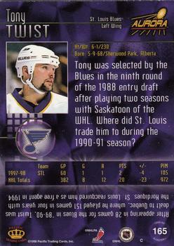 1998-99 Pacific Aurora #165 Tony Twist Back