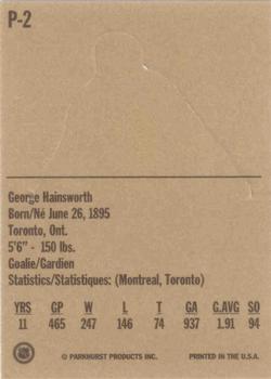 1994 Parkhurst Missing Link 1956-57 - Pop Ups #P-2 George Hainsworth Back