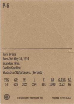 1994 Parkhurst Missing Link 1956-57 - Pop Ups #P-6 Turk Broda Back