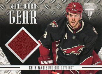 2012-13 Panini Rookie Anthology - Titanium Game-worn Gear #GG-KY Keith Yandle Front