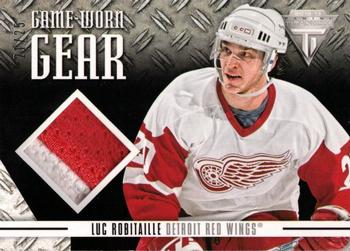 2012-13 Panini Rookie Anthology - Titanium Game-worn Gear Patch #GG-LR Luc Robitaille Front