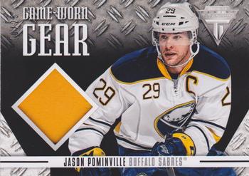 2012-13 Panini Rookie Anthology - Titanium Game-worn Gear Patch #GG-JP Jason Pominville Front