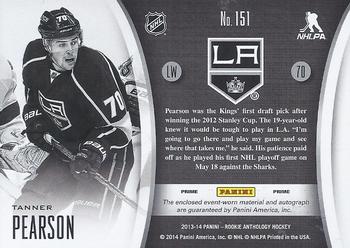 2013-14 Panini Rookie Anthology - Rookie Selection Prime #151 Tanner Pearson Back