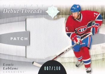 2011-12 Upper Deck Ultimate Collection - Debut Threads Patches #DT-LL Louis Leblanc Front