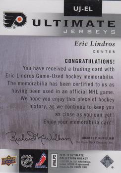 2011-12 Upper Deck Ultimate Collection - Ultimate Jerseys #UJ-EL Eric Lindros Back