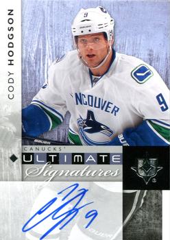 2011-12 Upper Deck Ultimate Collection - Ultimate Signatures #US-CH Cody Hodgson Front