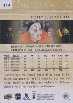 2014-15 Upper Deck Artifacts #114 Tony Esposito Back