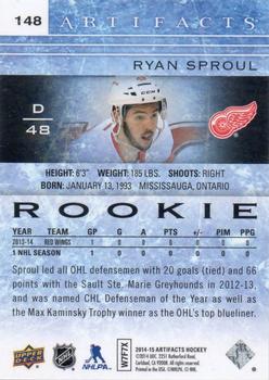 2014-15 Upper Deck Artifacts #148 Ryan Sproul Back
