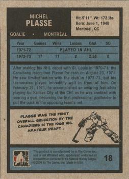 2009-10 In The Game 1972 The Year In Hockey #18 Michel Plasse Back
