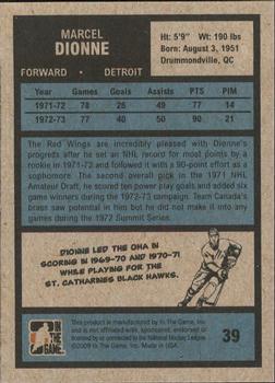 2009-10 In The Game 1972 The Year In Hockey #39 Marcel Dionne Back