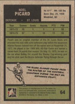 2009-10 In The Game 1972 The Year In Hockey #64 Noel Picard Back