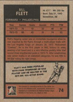 2009-10 In The Game 1972 The Year In Hockey #74 Bill Flett Back