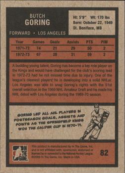 2009-10 In The Game 1972 The Year In Hockey #82 Butch Goring Back