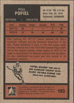 2009-10 In The Game 1972 The Year In Hockey #103 Poul Popiel Back