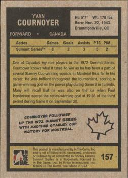 2009-10 In The Game 1972 The Year In Hockey #157 Yvan Cournoyer Back
