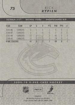 2009-10 O-Pee-Chee #75 Rick Rypien Back